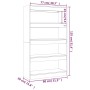 Concrete gray engineered wood shelf/divider 80x30x135 cm by vidaXL, Bookcases and shelves - Ref: Foro24-811713, Price: 57,49 ...