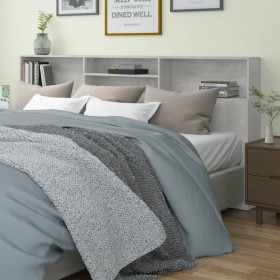 Mueble cabecero gris hormigón 220x19x103,5 cm de vidaXL, Cabeceros y pies de cama - Ref: Foro24-811902, Precio: 67,99 €, Desc...