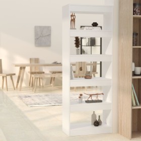 Holzwerkstoff-Regal/Teiler weiß 60x30x166 cm von vidaXL, Bücherregale und Regale - Ref: Foro24-811673, Preis: 71,99 €, Rabatt: %