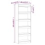 Holzwerkstoff-Regal/Teiler weiß 60x30x166 cm von vidaXL, Bücherregale und Regale - Ref: Foro24-811673, Preis: 71,99 €, Rabatt: %