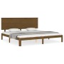 Honey brown solid wood bed frame and headboard 200x200 cm by vidaXL, Beds and slatted bases - Ref: Foro24-3193684, Price: 183...