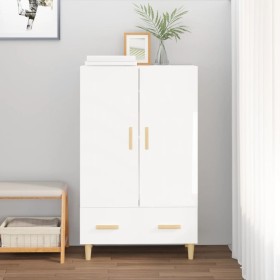 Glossy white plywood sideboard 70x31x115cm by vidaXL, Sideboards - Ref: Foro24-812570, Price: 83,59 €, Discount: %