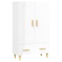 Aparador de madera contrachapada blanco brillante 70x31x115cm de vidaXL, Aparadores - Ref: Foro24-812570, Precio: 84,34 €, De...