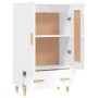 Aparador de madera contrachapada blanco brillante 70x31x115cm de vidaXL, Aparadores - Ref: Foro24-812570, Precio: 84,34 €, De...