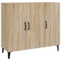 Aparador de madera de ingeniería roble Sonoma 90x34x80 cm de vidaXL, Aparadores - Ref: Foro24-812504, Precio: 93,62 €, Descue...