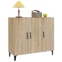 Aparador de madera de ingeniería roble Sonoma 90x34x80 cm de vidaXL, Aparadores - Ref: Foro24-812504, Precio: 93,62 €, Descue...