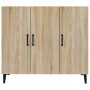 Aparador de madera de ingeniería roble Sonoma 90x34x80 cm de vidaXL, Aparadores - Ref: Foro24-812504, Precio: 93,62 €, Descue...