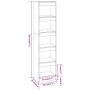 Estantería/divisor de espacios blanco 40x30x166 cm de vidaXL, Librerías y estanterías - Ref: Foro24-811628, Precio: 66,86 €, ...