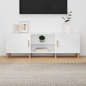 White plywood TV cabinet 150x30x50 cm by vidaXL, TV Furniture - Ref: Foro24-812618, Price: 112,99 €, Discount: %