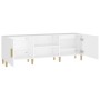 White plywood TV cabinet 150x30x50 cm by vidaXL, TV Furniture - Ref: Foro24-812618, Price: 114,36 €, Discount: %