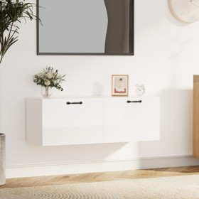 Glossy white plywood wall cabinet 100x36.5x35 cm by vidaXL, Lockers and storage cabinets - Ref: Foro24-812957, Price: 54,99 €...