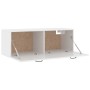 Glossy white plywood wall cabinet 100x36.5x35 cm by vidaXL, Lockers and storage cabinets - Ref: Foro24-812957, Price: 56,40 €...