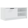 Glossy white plywood TV cabinet 80x35x36.5cm by vidaXL, TV Furniture - Ref: Foro24-811478, Price: 68,05 €, Discount: %