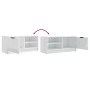 Glossy white plywood TV cabinet 80x35x36.5cm by vidaXL, TV Furniture - Ref: Foro24-811478, Price: 68,05 €, Discount: %