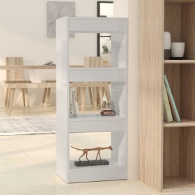 Glossy white engineered wood shelf/divider 40x30x103 cm by vidaXL, Bookcases and shelves - Ref: Foro24-811616, Price: 48,11 €...