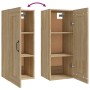 Sonoma oak engineered wood hanging cabinet 35x34x90 cm by vidaXL, Lockers and storage cabinets - Ref: Foro24-812477, Price: 4...