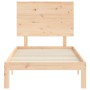 Estructura de cama con cabecero madera maciza 90x200 cm de vidaXL, Camas y somieres - Ref: Foro24-3193646, Precio: 97,95 €, D...