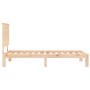 Estructura de cama con cabecero madera maciza 90x200 cm de vidaXL, Camas y somieres - Ref: Foro24-3193646, Precio: 97,95 €, D...