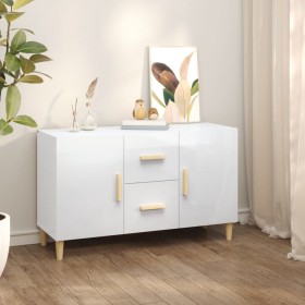 Glossy white engineered wood sideboard 100x36x60 cm by vidaXL, Sideboards - Ref: Foro24-812516, Price: 92,99 €, Discount: %