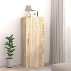 Oak-colored plywood wall cabinet 34.5x34x90 cm by vidaXL, Shelves and shelves - Ref: Foro24-812432, Price: 44,30 €, Discount: %