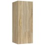 Armario de pared madera contrachapada color roble 34,5x34x90 cm de vidaXL, Estantes y estanterías - Ref: Foro24-812432, Preci...