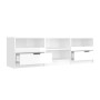 Mueble de TV madera contrachapada blanco brillo 150x33,5x45 cm de vidaXL, Muebles TV - Ref: Foro24-811463, Precio: 111,15 €, ...