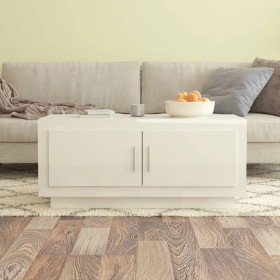 Glossy white plywood coffee table 102x50x45 cm by vidaXL, Coffee table - Ref: Foro24-811814, Price: 74,35 €, Discount: %