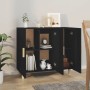 Black engineered wood sideboard 90x34x80 cm by vidaXL, Sideboards - Ref: Foro24-812493, Price: 93,78 €, Discount: %