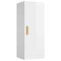 Glossy white plywood wall cabinet 34.5x34x90 cm by vidaXL, Shelves and shelves - Ref: Foro24-812435, Price: 41,16 €, Discount: %