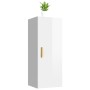 Glossy white plywood wall cabinet 34.5x34x90 cm by vidaXL, Shelves and shelves - Ref: Foro24-812435, Price: 41,16 €, Discount: %