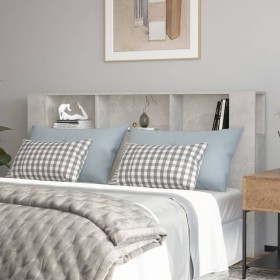 Mueble cabecero gris hormigón 180x18,5x104,5 cm de vidaXL, Cabeceros y pies de cama - Ref: Foro24-811947, Precio: 73,99 €, De...