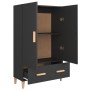 Aparador de madera de ingeniería negro 70x31x115 cm de vidaXL, Aparadores - Ref: Foro24-812529, Precio: 105,43 €, Descuento: %