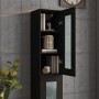 Black engineered wood wall cabinet 34.5x34x90 cm by vidaXL, Sideboards - Ref: Foro24-812457, Price: 53,99 €, Discount: %