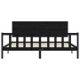 Estructura de cama con cabecero madera maciza negro 200x200 cm de vidaXL, Camas y somieres - Ref: Foro24-3193425, Precio: 213...