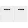 Wall-mounted cabinet in glossy white engineered wood, 80x36.5x35 cm by vidaXL, Shelves and shelves - Ref: Foro24-812939, Pric...