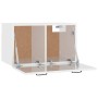 Wall-mounted cabinet in glossy white engineered wood, 80x36.5x35 cm by vidaXL, Shelves and shelves - Ref: Foro24-812939, Pric...