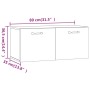 Wall-mounted cabinet in glossy white engineered wood, 80x36.5x35 cm by vidaXL, Shelves and shelves - Ref: Foro24-812939, Pric...