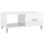 Glossy white plywood coffee table 89.5x50x40 cm by vidaXL, Coffee table - Ref: Foro24-812660, Price: 51,99 €, Discount: %