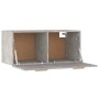 Concrete gray engineered wood wall cabinet 80x35x36.5 cm by vidaXL, Shelves and shelves - Ref: Foro24-812928, Price: 46,99 €,...