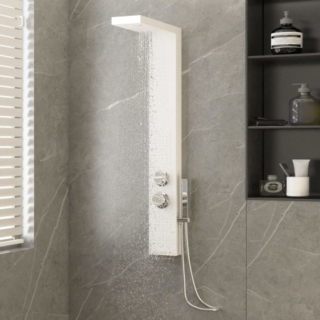 White Aluminum Shower Panel System by vidaXL, Jet nozzles for bathtubs and showers - Ref: Foro24-151415, Price: 131,77 €, Dis...