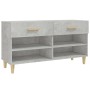 Mueble zapatero madera contrachapada gris hormigón 102x35x55 cm de vidaXL, Zapateros y organizadores de calzado - Ref: Foro24...