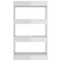 Glossy white engineered wood shelf/divider 60x30x103 cm by vidaXL, Bookcases and shelves - Ref: Foro24-811661, Price: 50,25 €...