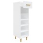 Mueble zapatero de madera contrachapada blanco 30x35x105 cm de vidaXL, Zapateros y organizadores de calzado - Ref: Foro24-812...