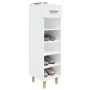 Mueble zapatero de madera contrachapada blanco 30x35x105 cm de vidaXL, Zapateros y organizadores de calzado - Ref: Foro24-812...