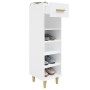 Mueble zapatero de madera contrachapada blanco 30x35x105 cm de vidaXL, Zapateros y organizadores de calzado - Ref: Foro24-812...