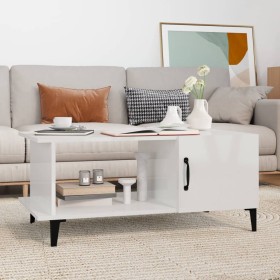 Couchtisch aus glänzend weißem Sperrholz, 90 x 50 x 40 cm von vidaXL, Couchtisch - Ref: Foro24-812759, Preis: 46,23 €, Rabatt: %