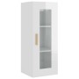 Glossy white hanging wall cabinet 34.5x34x90 cm by vidaXL, Sideboards - Ref: Foro24-812453, Price: 47,78 €, Discount: %