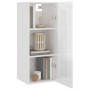 Glossy white hanging wall cabinet 34.5x34x90 cm by vidaXL, Sideboards - Ref: Foro24-812453, Price: 47,78 €, Discount: %