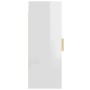 Glossy white hanging wall cabinet 34.5x34x90 cm by vidaXL, Sideboards - Ref: Foro24-812453, Price: 47,78 €, Discount: %