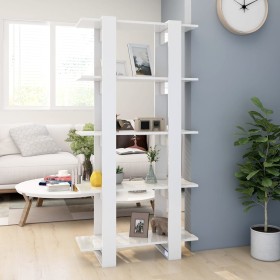 Glänzend weißes Regal/Raumteiler 80x30x160 cm von vidaXL, Bücherregale und Regale - Ref: Foro24-811571, Preis: 72,38 €, Rabat...